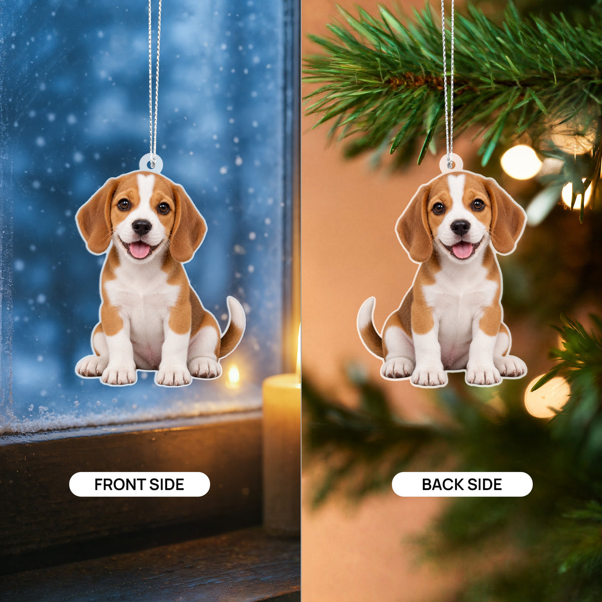 Personalised Pet Photo Acrylic Ornament – Double-Sided Custom Keepsake