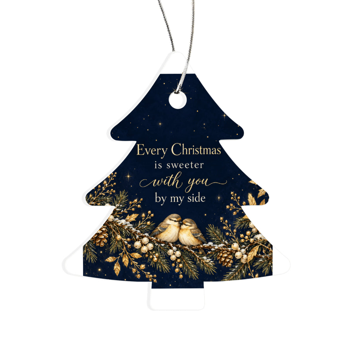 Couples Christmas Ornament – Sweeter With You Acrylic Tree Keepsake