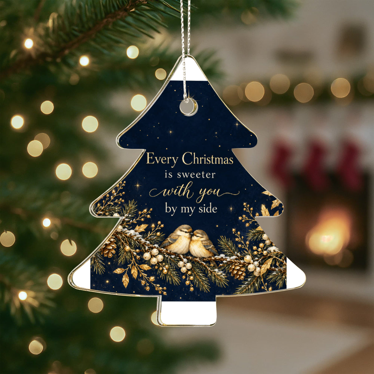 Couples Christmas Ornament – Sweeter With You Acrylic Tree Keepsake