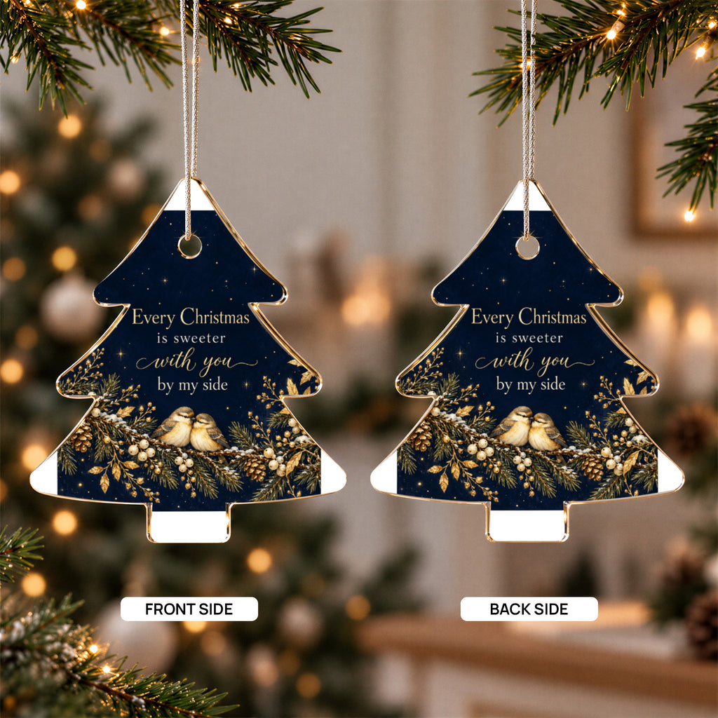 Couples Christmas Ornament – Sweeter With You Acrylic Tree Keepsake