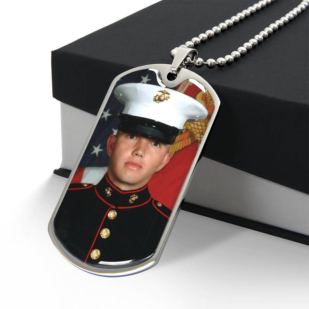 Personalized Photo Dog Tag Necklace – Custom Picture & Optional Engraving