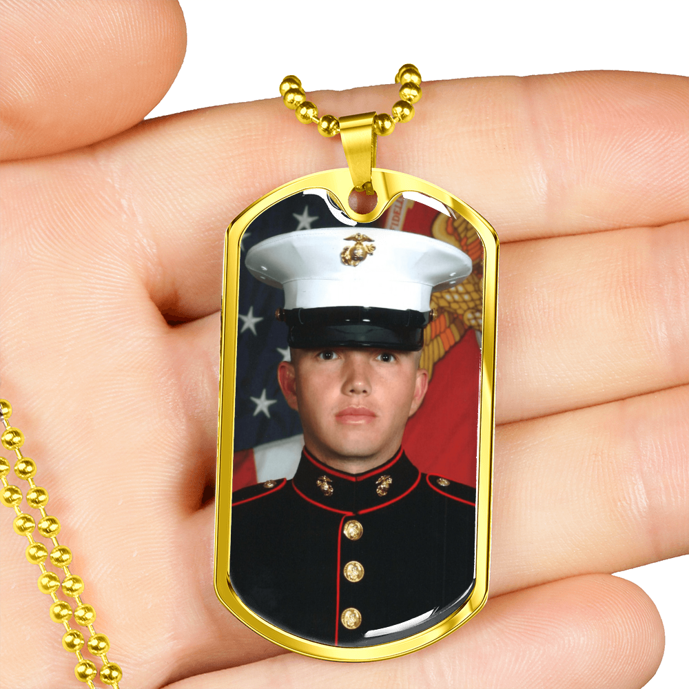 Personalized Photo Dog Tag Necklace – Custom Picture & Optional Engraving