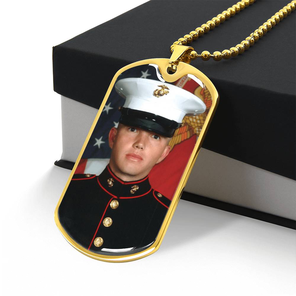 Personalized Photo Dog Tag Necklace – Custom Picture & Optional Engraving
