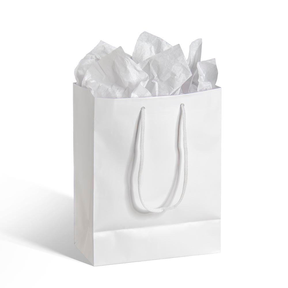 Medium White Gift Bag Kit – Gift Presentation with Tissue Paper