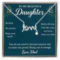 Daughter Love Necklace from Dad – Keep Your Spark & Message Card