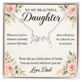Daughter Necklace from Dad – A Little Piece of Home & Message Card