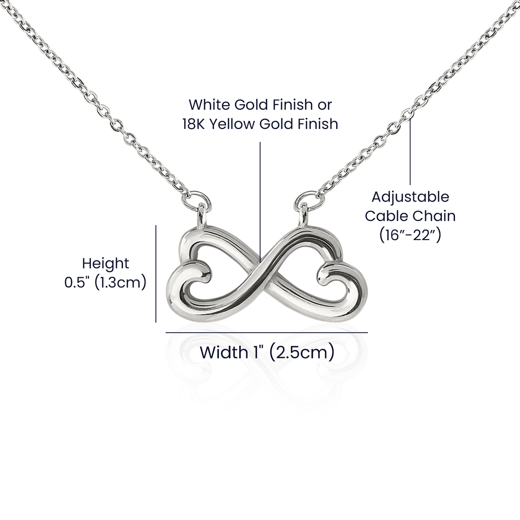 To My Daughter Necklace from Dad – Endless Love Infinity & Message Card
