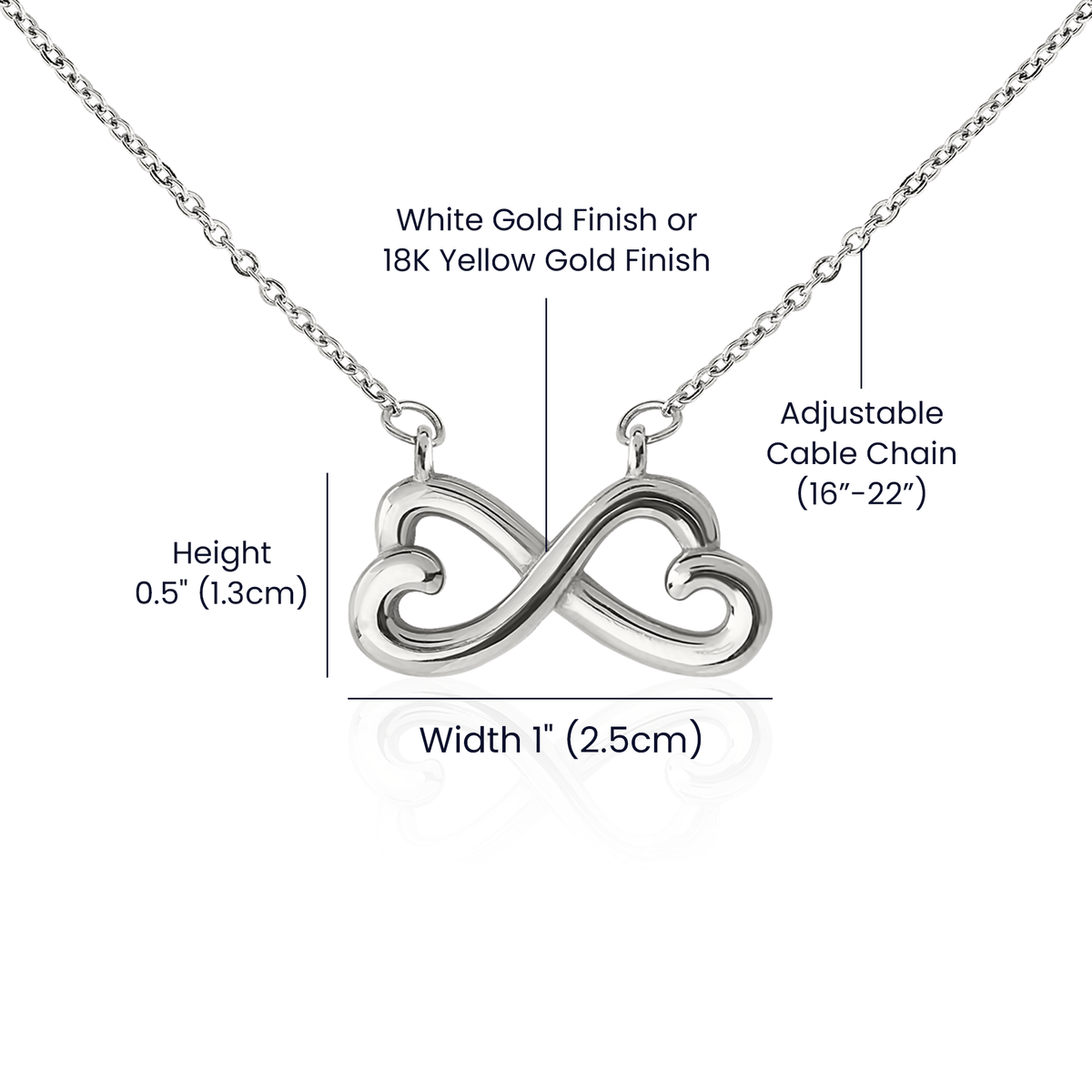 To My Daughter Necklace from Dad – Endless Love Infinity & Message Card