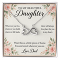 Daughter Infinity Necklace from Dad – A Little Piece of Home & Message Card