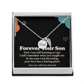 Dad Memorial Necklace for Son – Forever Your Son & Angel Wing