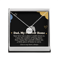 Dad Memorial Necklace – My Forever Home Angel Wing & Remembrance Card
