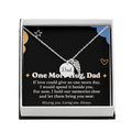 Dad Memorial Necklace – One More Hug Angel Wing & Sympathy Card