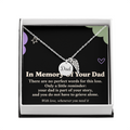 Loss of Dad Sympathy Necklace – Angel Wing & In Memory of Your Dad Card