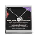 Mom Memorial Necklace – Your Love Is Still Here & Angel Wing