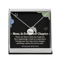 Mom Memorial Necklace – In Every New Chapter & Angel Wing Message Card