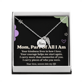 Mom Memorial Necklace – Part of All I Am & Angel Wing Remembrance Card