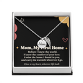 Mom Memorial Necklace – My First Home & Angel Wing Remembrance Card