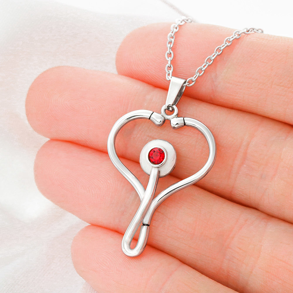 Nurse Wife HeartScope Necklace – Loved for All You Are & Message Card