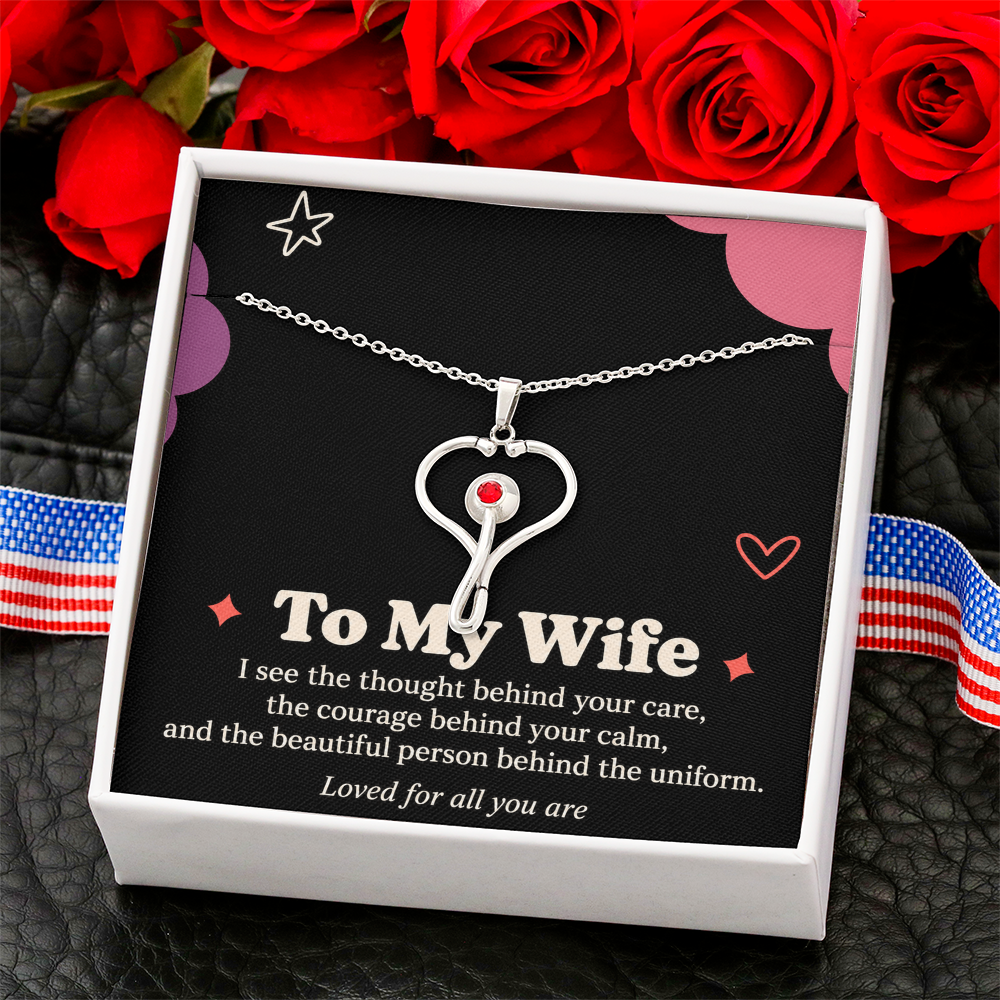 Nurse Wife HeartScope Necklace – Loved for All You Are & Message Card