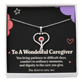 Caregiver Appreciation HeartScope Necklace – You Deserve Care Too & Message Card