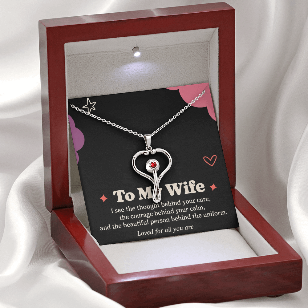 Nurse Wife HeartScope Necklace – Loved for All You Are & Message Card