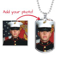 Personalized Photo Dog Tag Necklace – Custom Picture & Optional Engraving